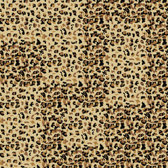 Fashionable Leopard Seamless Pattern. Stylized Spotted Leopard Skin Background for Fashion