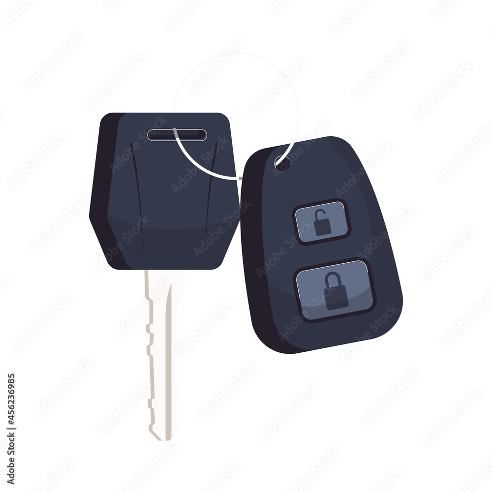 Canvas Prints Car Key Illustration