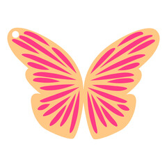 Butterflies spring, Easter black silhouettes. Earrings cut files templates on white background