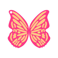 Butterflies spring, Easter black silhouettes. Earrings cut files templates on white background