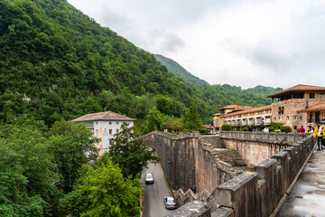 Fototapeta premium Basilica of Covadonga in the mountains of Asturias. Spain