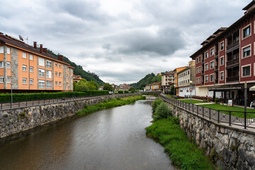 Cangas de onis village in Asturias, Spain.