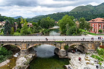 Fototapeta premium Cangas de onis village in Asturias, Spain.