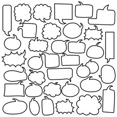 Obraz premium cloud, bubble, speech, illustration, vector, icon, symbol, 