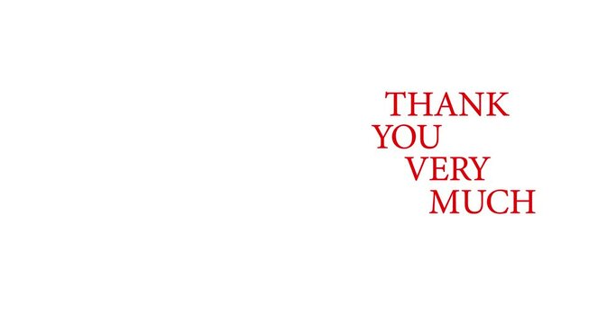 Thank you background in typographical style, thank you 2d, animation, cartoon, illustration, clip art, vector. Web banner