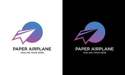 Paper Airplane with premium design template for your company business Premium Vector