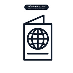 passport icon symbol template for graphic and web design collection logo vector illustration