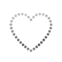 Silver Heart Icon - Vector Symbol