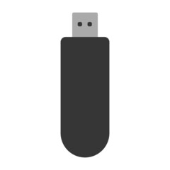 Vector USB storage, black and white