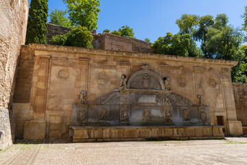 Pilar de Carlos V. Fountain in the Alhambra in Granada