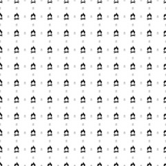 Fototapeta na wymiar Square seamless background pattern from black bonfire symbols are different sizes and opacity. The pattern is evenly filled. Vector illustration on white background