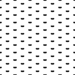 Square seamless background pattern from black hotdog symbols. The pattern is evenly filled. Vector illustration on white background