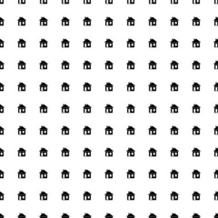Square seamless background pattern from geometric shapes. The pattern is evenly filled with big black house symbols. Vector illustration on white background