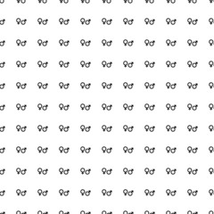 Square seamless background pattern from black gender symbols. The pattern is evenly filled. Vector illustration on white background