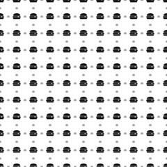 Square seamless background pattern from geometric shapes are different sizes and opacity. The pattern is evenly filled with big black hamburger symbols. Vector illustration on white background