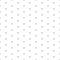 Square seamless background pattern from black people symbols. The pattern is evenly filled. Vector illustration on white background