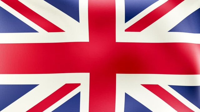 Flagge von England oder Gro&szlig;britannien im Wind