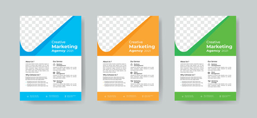 Business flyer template vector design, Flyer Template Geometric shape used for business layout design Template 