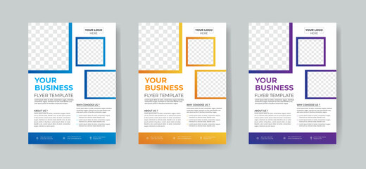 Business flyer template vector design, Flyer Template Geometric shape used for business layout design Template 