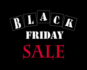 "Black Friday Sale". Black background. The design of the banner / advertisement.