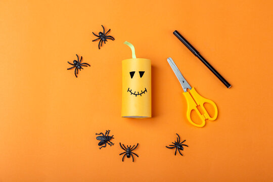 Premium Photo  Halloween monsters from toilet paper rolls childrens crafts  for halloween