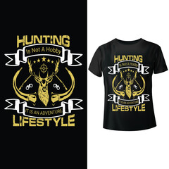 Fototapeta premium Hunting T-shirt design vector template.