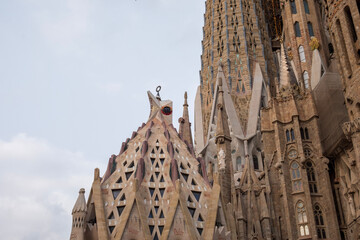 Detail of Sagrada familia church in Barcelona