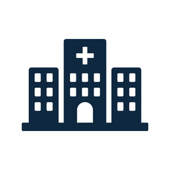 Obraz premium Building, hospital icon. Simple editable vector design isolated on a white background.