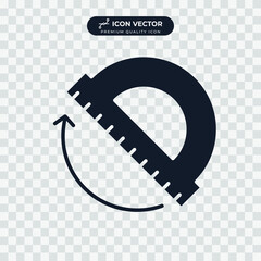 protractor icon symbol template for graphic and web design collection logo vector illustration