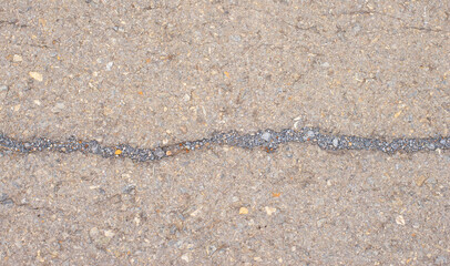 Fototapeta na wymiar Image of crack on the concrete road surface.