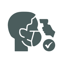 Check, flu, scan icon. Gray vector graphics.