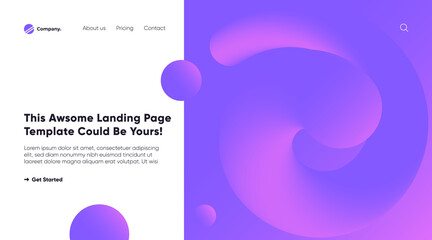3D Liquid gradient background with abstract fluid shape can be used for advertising, marketing, presentation, landing page homepage, poster, card, and flyer.