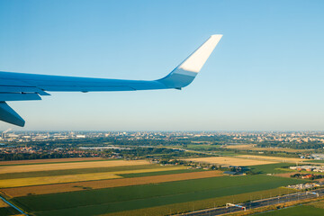 Amsterdam, Netherlands - 17 July 2021: KLM Plain is taking off from Schiphol airport.