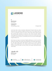 elegant blue letterhead template design, Cyan Professional Abstract Modern Business Letterhead Template Design Minimalist concept business style with geometric shapes Vector graphic design