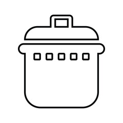 Cook, hot, pot line icon. Outline vector.