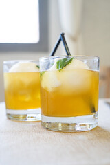 mojito with ice cream or mint