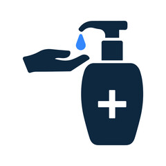 Coronavirus, sanitizer icon. Simple editable vector design isolated on a white background.