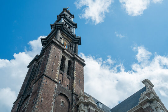 Westertoren in Amsterdam, Noord-Holland Province, The Netherlands
