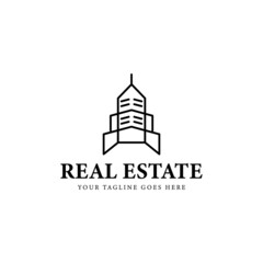 Minimalism real estate logo design template