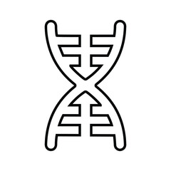 Dna, genetics outline icon. Line art vector.