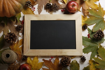 autumn, yellow, leaves, background, texture, board, cup, apples