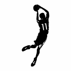 basketball flying player vector symbol