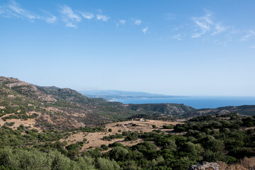 Naklejka na ściany i meble The West Coast of Sardinia with the city Alghero in the North.