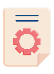 document with gear icon