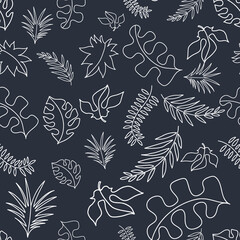 Playful leaves in the night