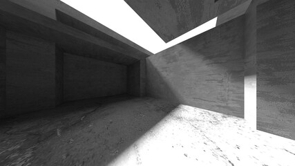 Abstract architecture interior background. Empty concrete room