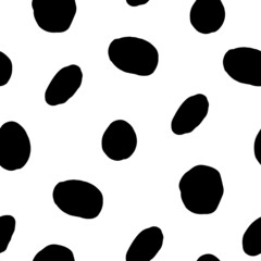 Geometric black drop seamless pattern. Vector abstract background.