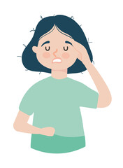 frustrated woman icon