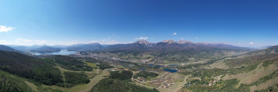View of Silverthorne and Dillon Dam Colorado