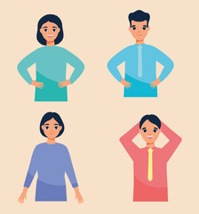 Fototapeta premium business people icon set